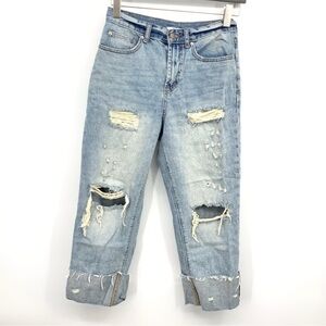 BDG Urban Outfitters Women 26 Jeans‎ Crop Lightwash Distressed Cuff Cotton Pants